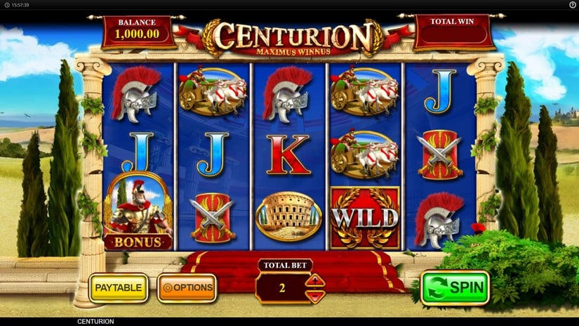 Centurion slot screen 1