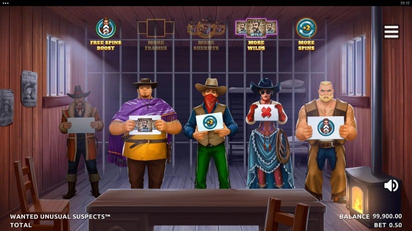 Wanted Unusual Suspects slot screen 3