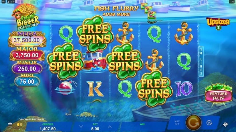 Fishin’ Bigger Pots of Gold slot screen 3