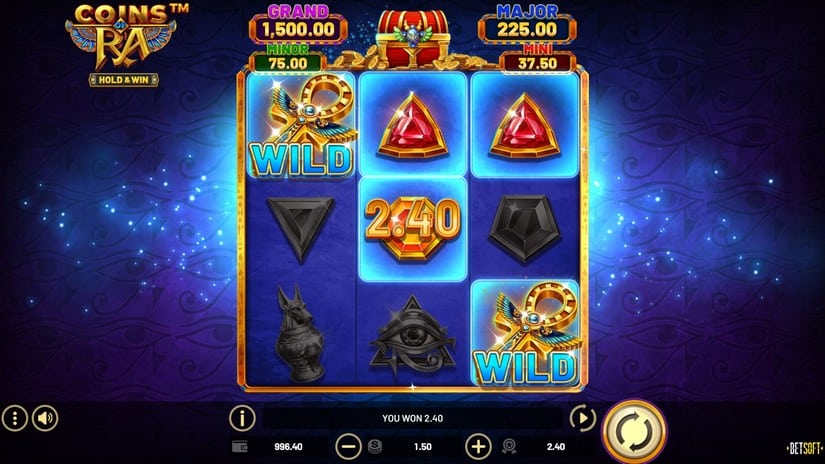 Coins of Ra slot screen 2