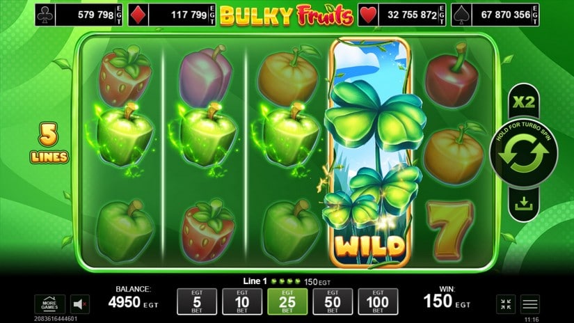 Bulky Fruits slot screen 2