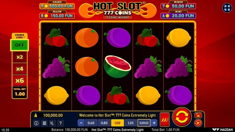 Hot Slot™: 777 Coins Extremely Light slot screen 1