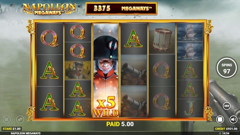 Napoleon Megaways slot screen 4