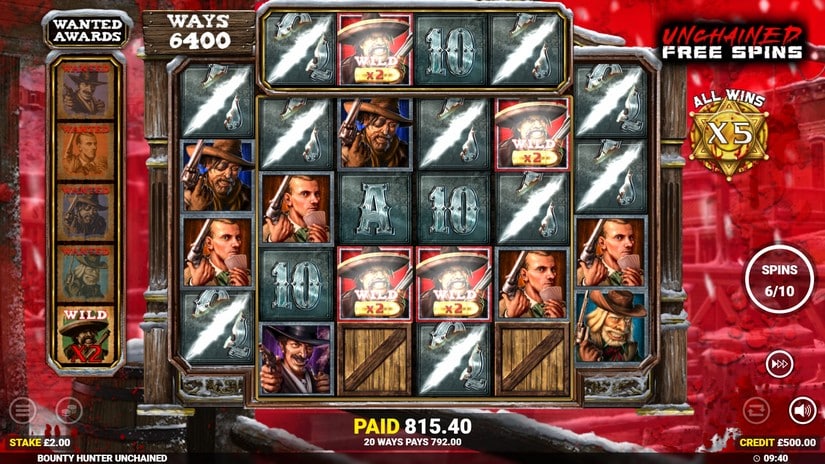 Bounty Hunter Unchained slot screen 5