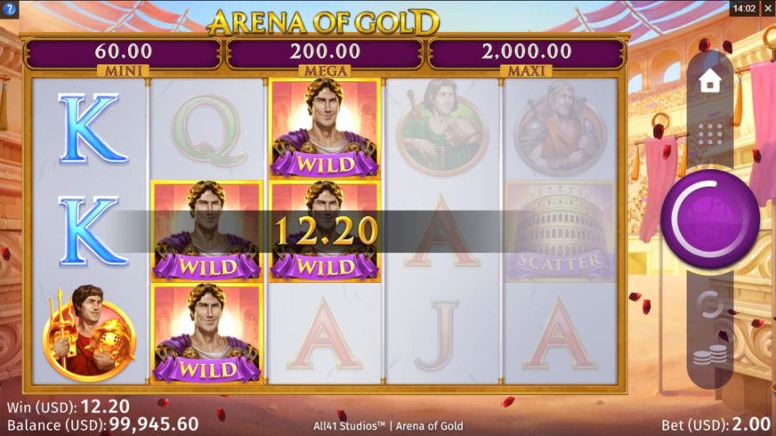 Arena of Gold slot screen 2