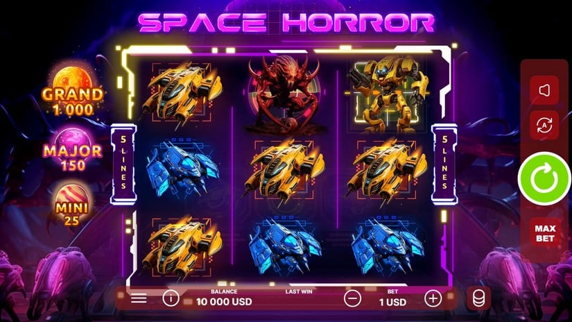 Space Horror slot screen 1