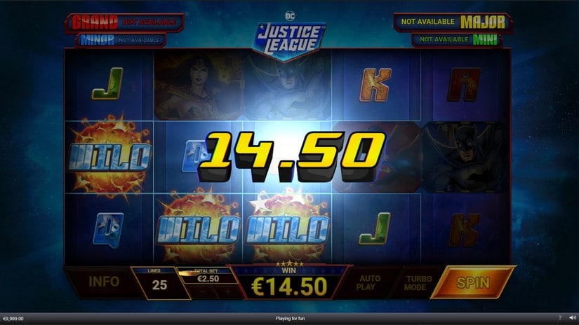 Justice League Comic slot screen 3