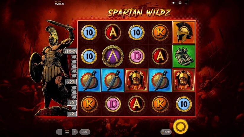 Spartan Wildz slot screen 2
