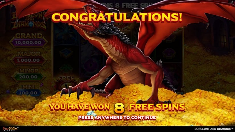 Dungeons and Diamonds slot screen 4