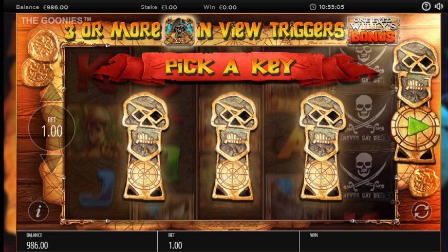 The Goonies slot screen 4