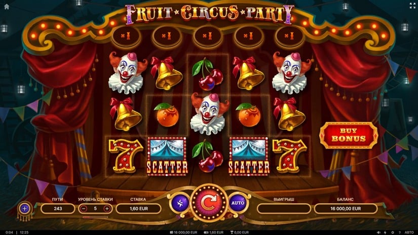 Fruit Circus Party slot screen 1
