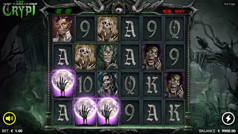 The Crypt slot screen 2