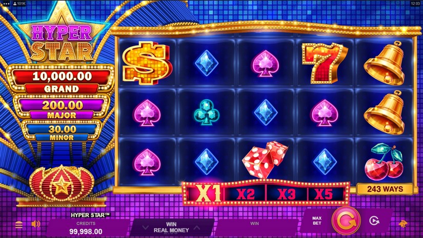 Hyper Star slot screen 1