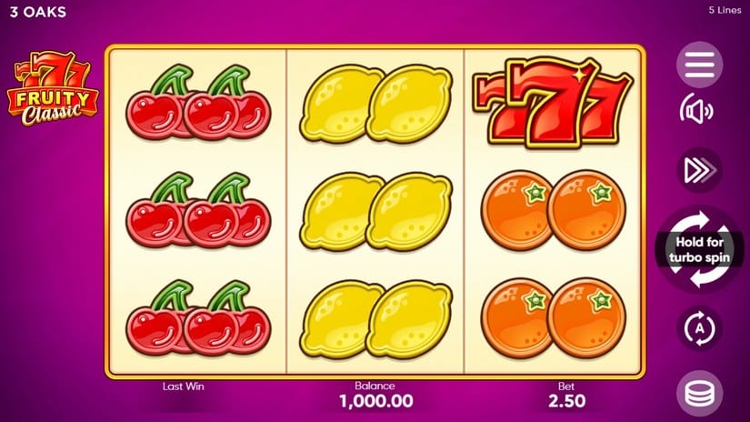 777 Fruity Classic slot screen 1