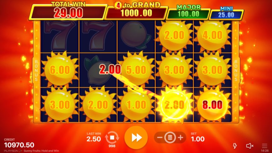 Sunny Fruits: Hold and Win slot screen 4
