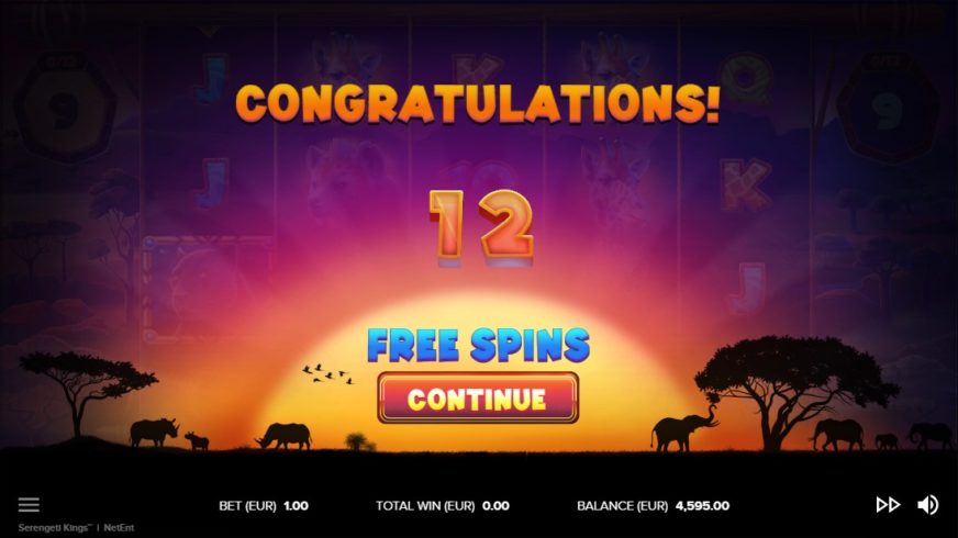 Serengeti Kings slot screen 5