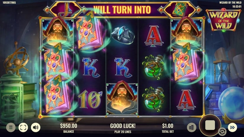 Wizard of the Wild slot screen 2