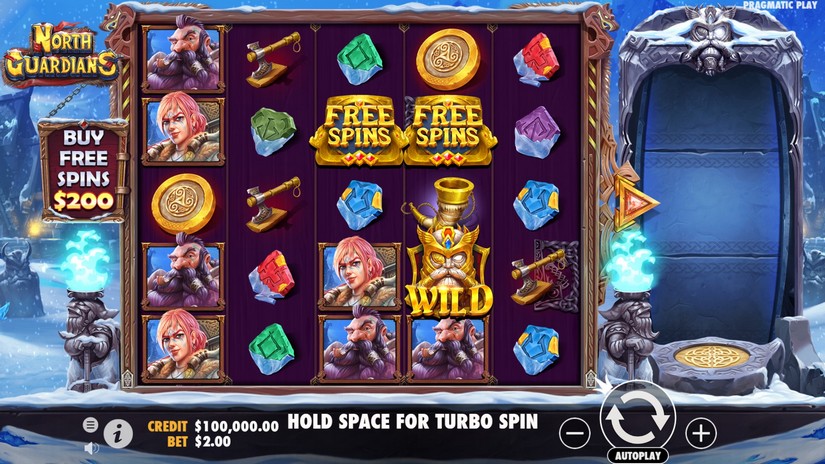 North Guardians slot screen 1
