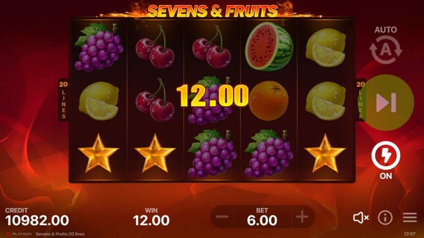 Sevens&Fruits: 20 Lines slot screen 4