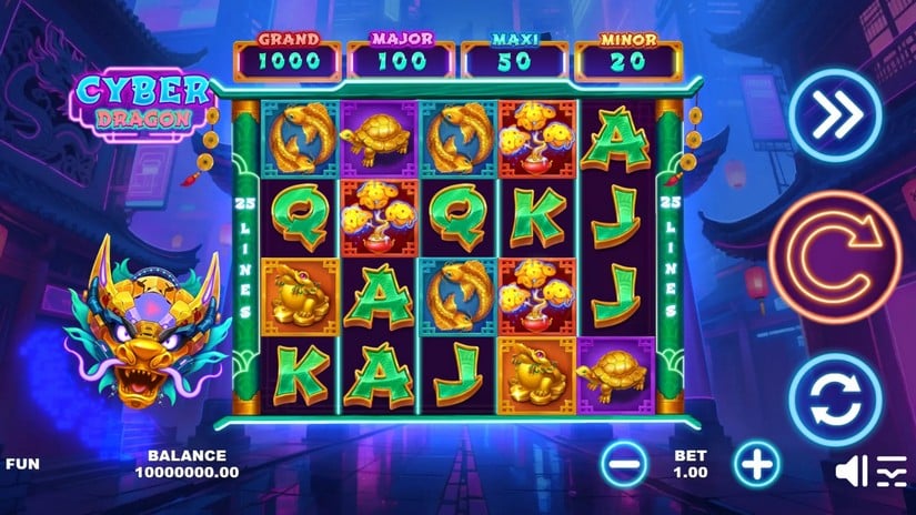 Cyber Dragon slot screen 1