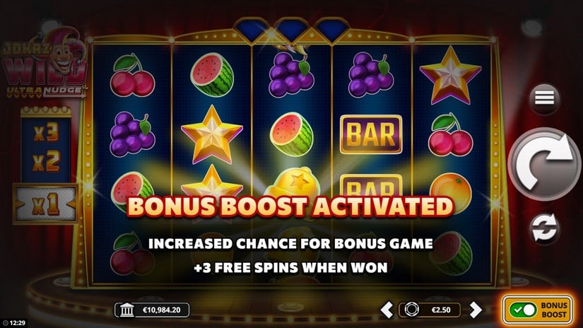 Jokrz Wild Ultranudge slot screen 2