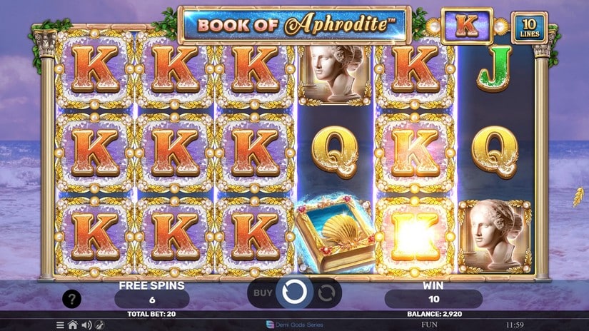 Book Of Aphrodite slot screen 4