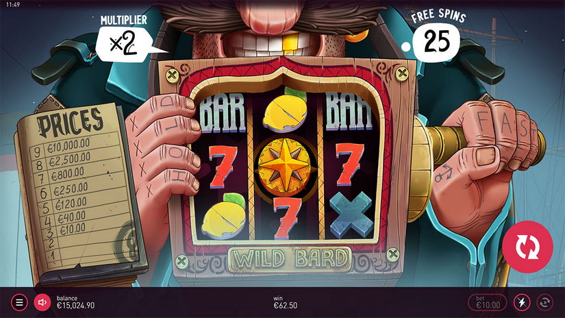 Wild Bard slot screen 1