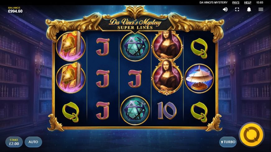 Da Vinci’s Mystery slot screen 1