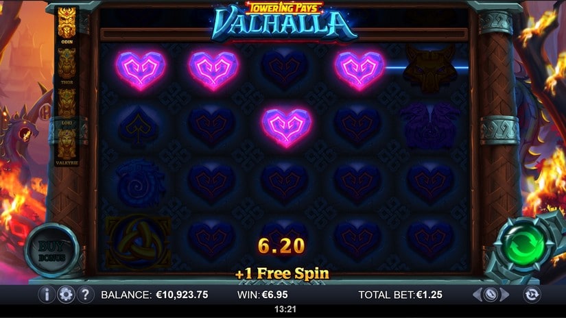 Towering Pays Valhalla slot screen 7