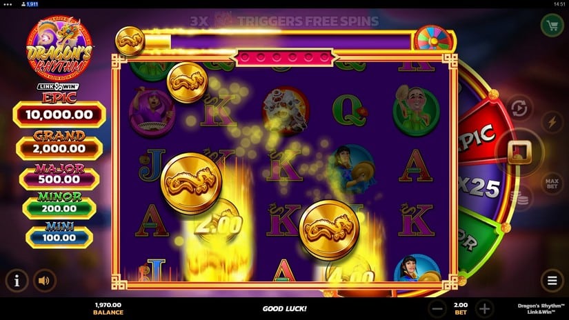 Dragon’s Rhythm Link&Win slot screen 4