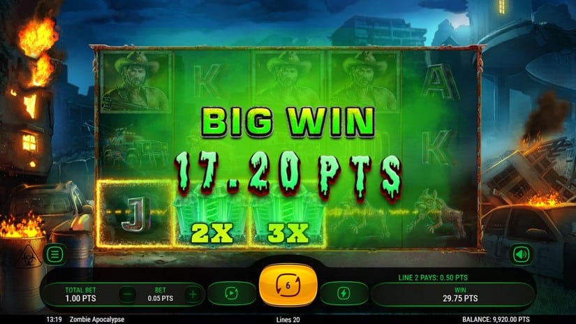 Zombie Apocalypse slot screen 5