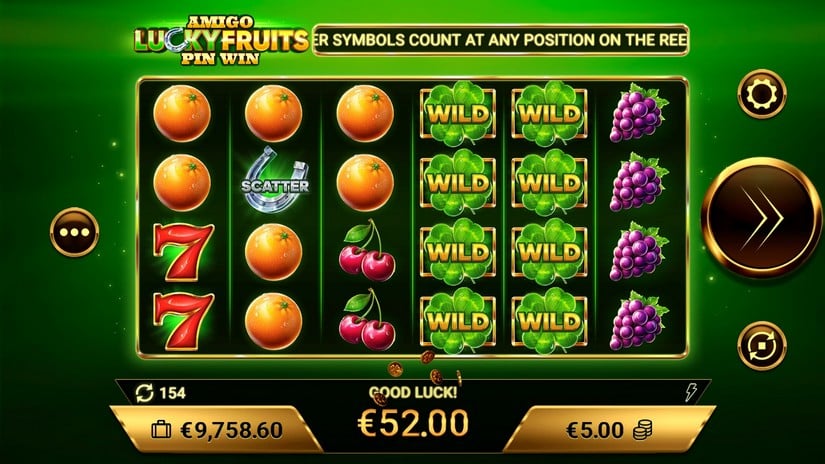 Amigo Lucky Fruits Pin Win slot screen 4