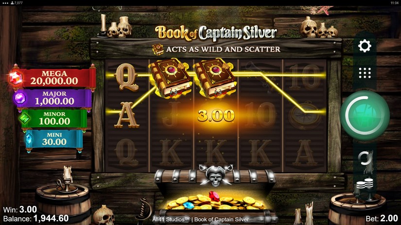 Book of Captain Silver slot screen 2