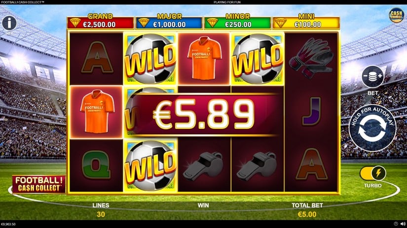 Football Cash Collect slot screen 3