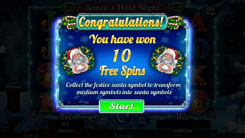 Santas Wild Night slot screen 3