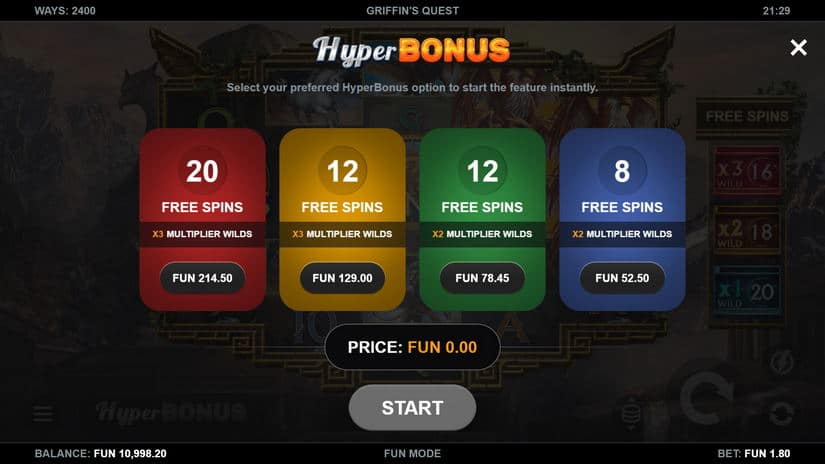 Griffin’s Quest slot screen 3