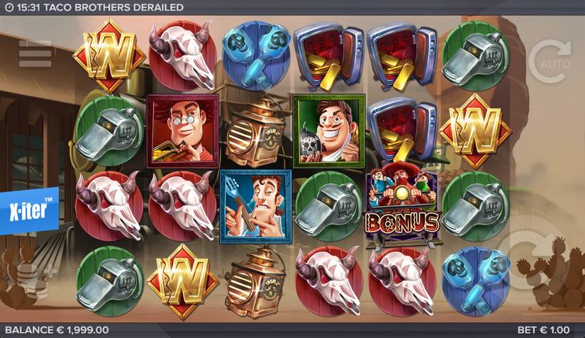 Taco Brothers Derailed slot screen 1