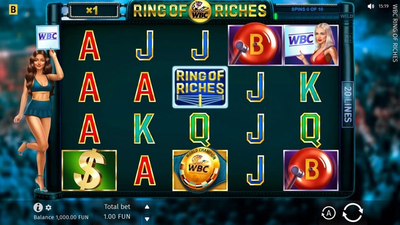 WBC Ring Of Riches slot screen 1