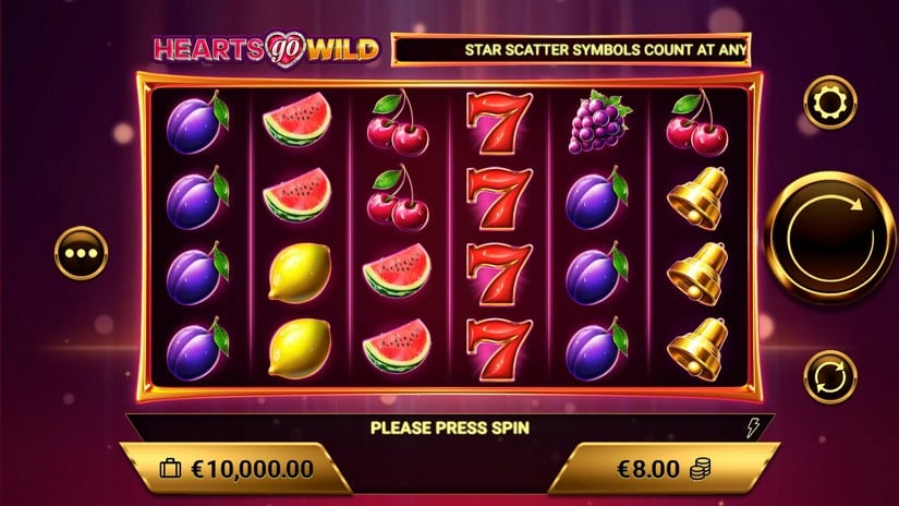 Hearts go Wild slot screen 1