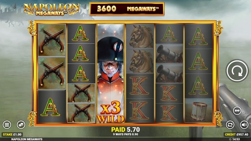 Napoleon Megaways slot screen 2