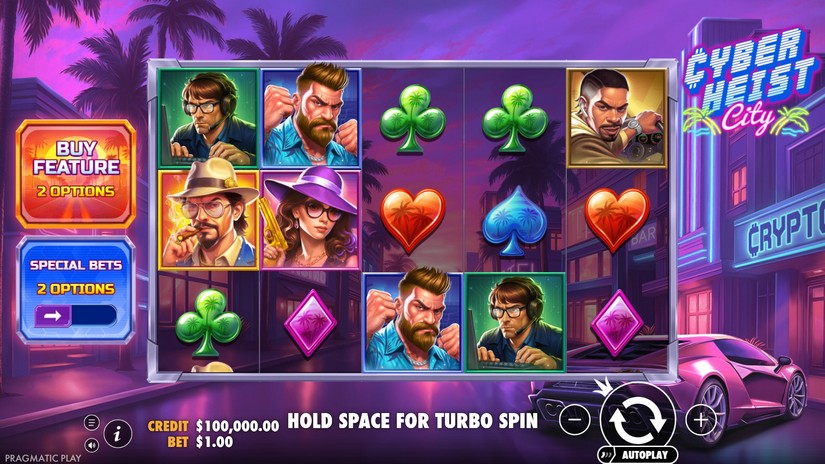 Cyberheist City slot screen 1