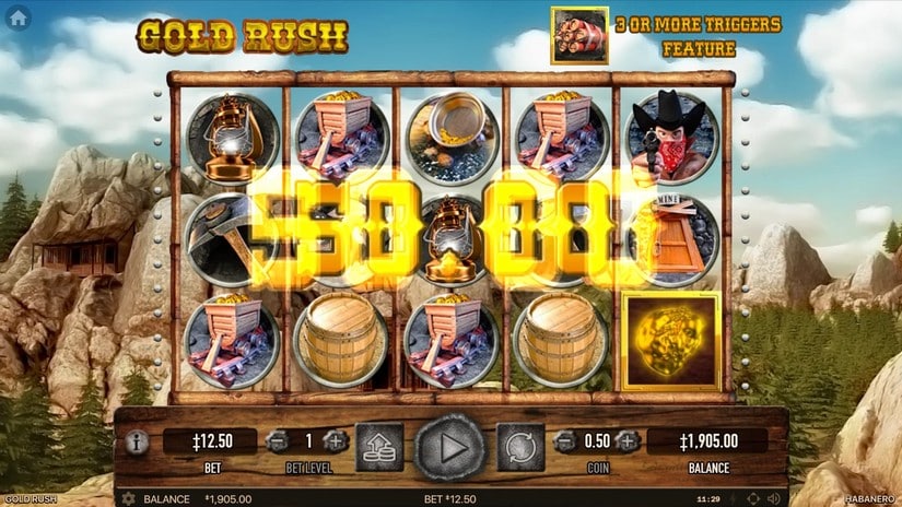Gold Rush slot screen 3