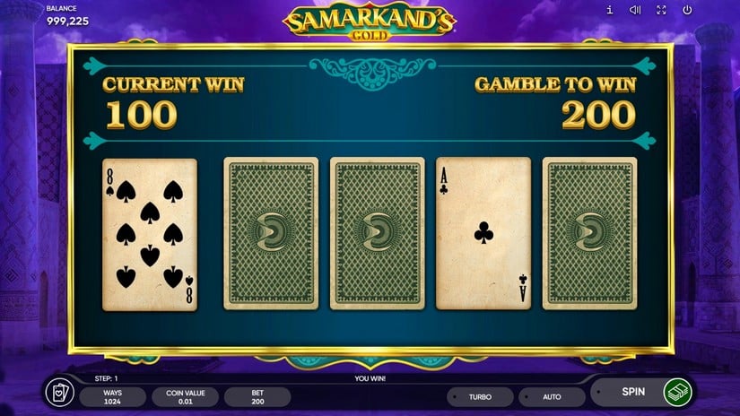 Samarkand’s Gold slot screen 3