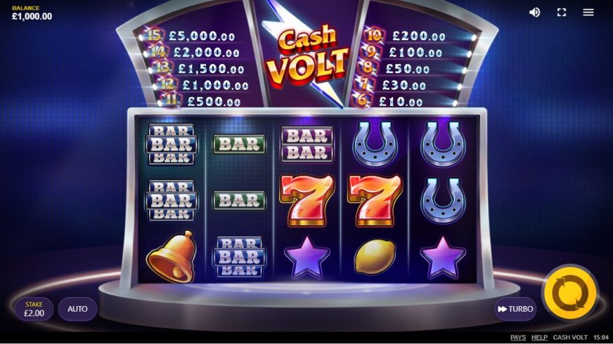 Cash Volt slot screen 1
