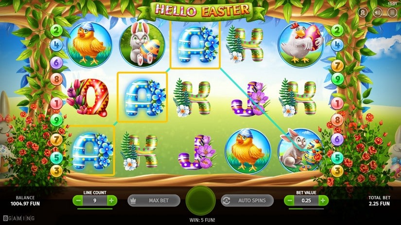 Hello Easter slot screen 2