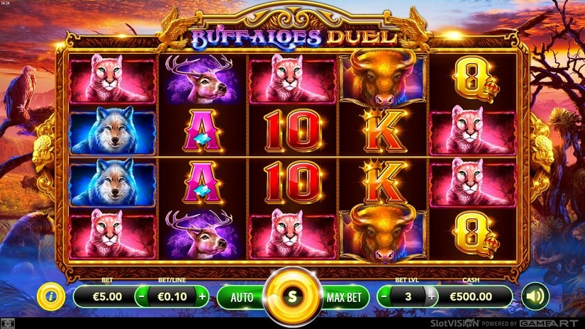 Buffaloes Duel slot screen 1