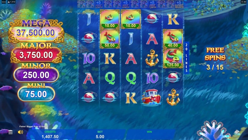 Fishin’ Bigger Pots of Gold slot screen 5