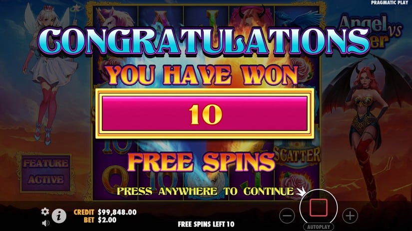 Angel vs Sinner slot screen 3