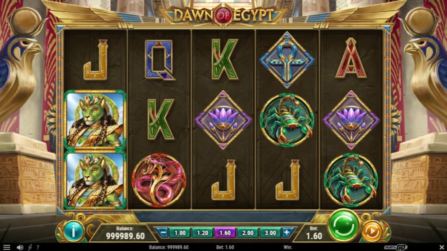 Dawn of Egypt slot screen 1