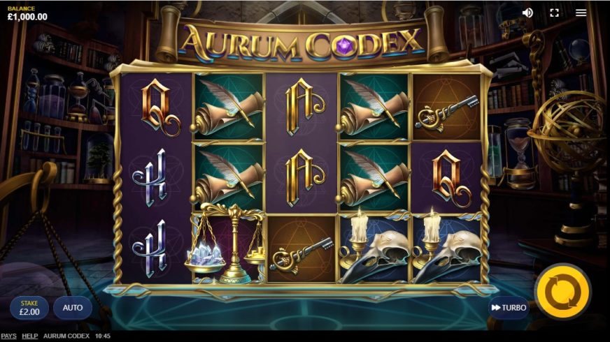 Aurum Codex slot screen 1